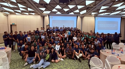 Group photo of UD Trucks Singapore team after our teambuilding workshop